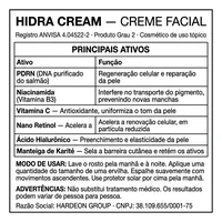 Rótulo do Hidra Cream, composição e modo de usar
