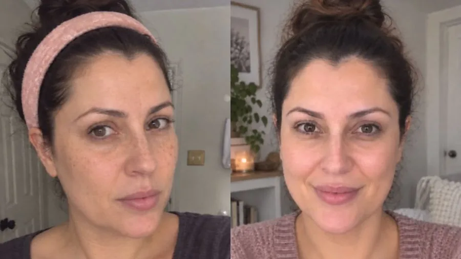 Antes e depois do tratamento com Hidra Cream