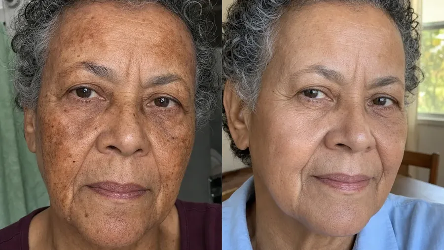 Antes e depois do tratamento com Hidra Cream