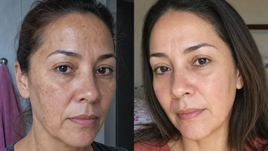 Antes e depois do tratamento com Hidra Cream
